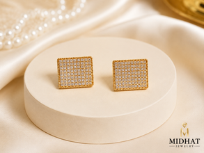 Square Crystal Stud Earrings