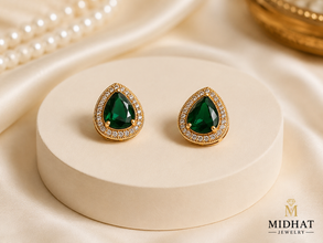Crystal Teardrop Stud Earrings
