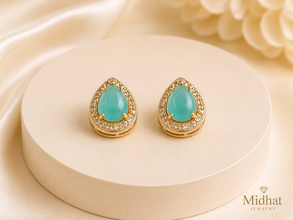 Crystal Teardrop Stud Earrings