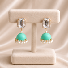 Crystal Jhumka Drop Earrings