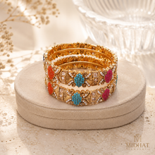 Premium Floral Stone Bangles
