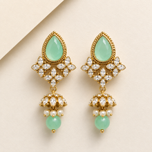 Pearl Zircon Drop Earrings