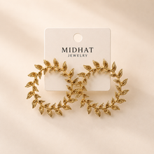 Leaf Hoop Earrings