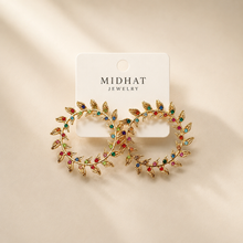 Leaf Hoop Earrings