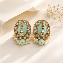 Celeste Pearl Zircon Earrings