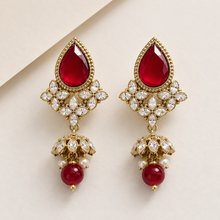 Pearl Zircon Drop Earrings