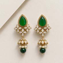 Pearl Zircon Drop Earrings