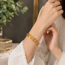 Golden Floral Stainless Steel Bracelet