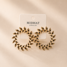 Leaf Hoop Earrings