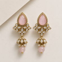 Pearl Zircon Drop Earrings